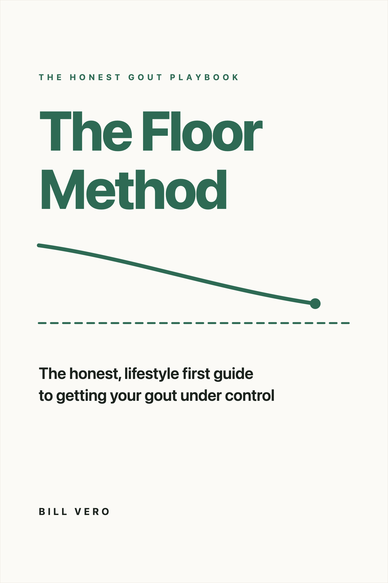 The Floor Method book cover: the title in green on paper, a line descending to a dashed floor, by Bill Vero